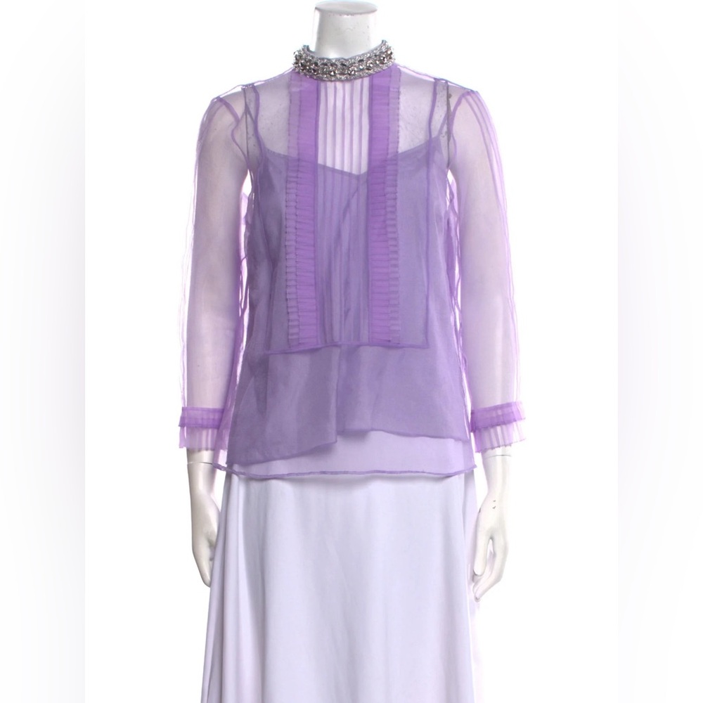Marc Jacobs Lavender Sheer Blouse